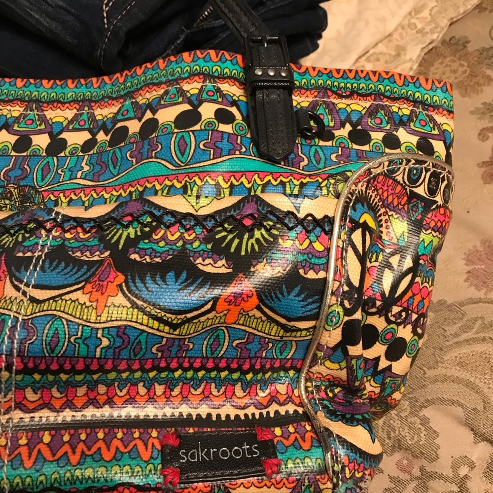 Sakroots beautiful, colorful purse.